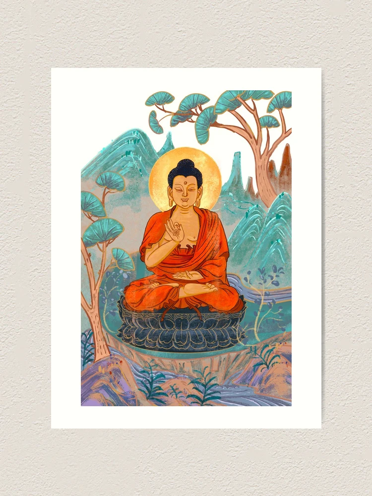 Big Buddha, Little Buddha Painting by Esoterica Art Agency - Fine