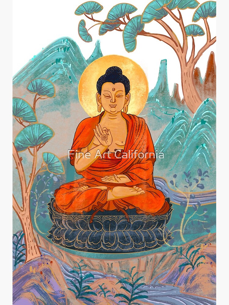 Big Buddha, Little Buddha Painting by Esoterica Art Agency - Fine