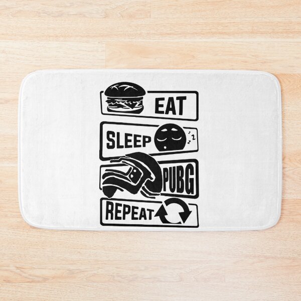 Item preview, Eat Sleep Pubg Repeat Love Gaming Nerd Gammer Video Games Art Design Happy Apparel Essential Inspiration Joy Mood Funny designed and sold by DesignByHeartUK.