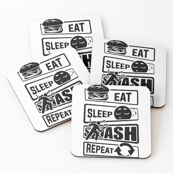 Item preview, Eat Sleep squash Repeat Love Squash sports Funny Saying Art Design Happy Apparel Essential Inspiration Joy Mood Funny designed and sold by DesignByHeartUK.