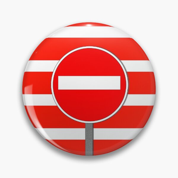 Item preview, traditional NO ENTRY sign in bright red and white  designed and sold by mister-john.