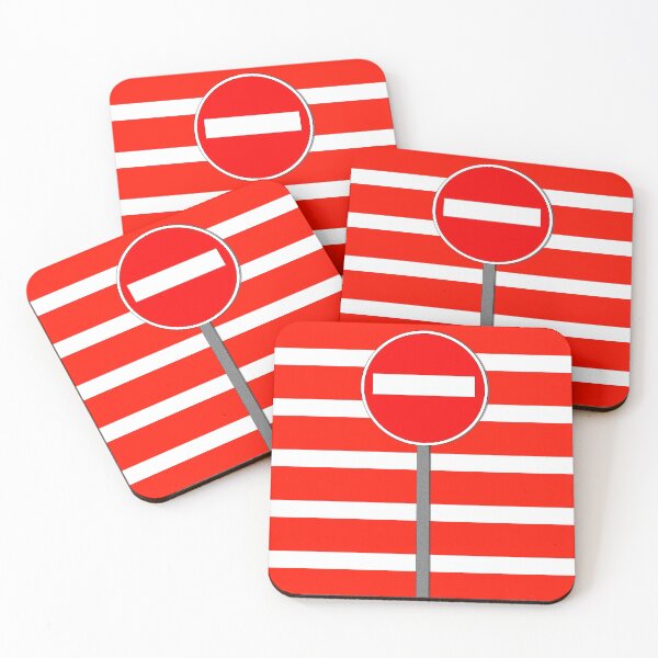 Item preview, traditional NO ENTRY sign in bright red and white  designed and sold by mister-john.