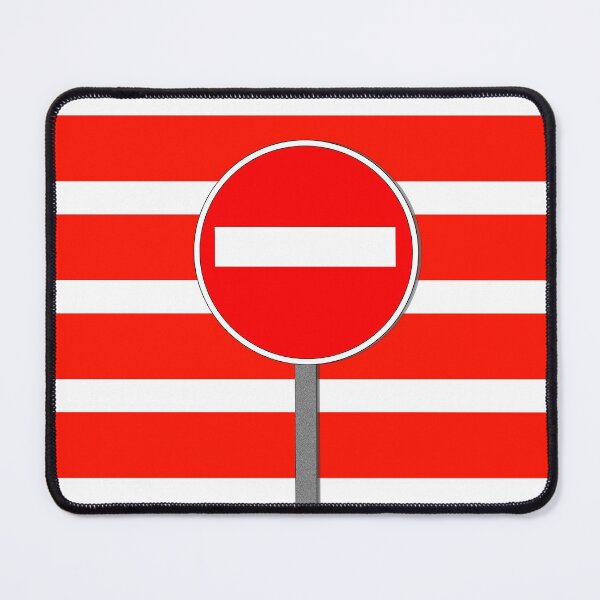 Item preview, traditional NO ENTRY sign in bright red and white designed and sold by mister-john.