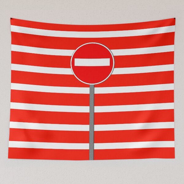 Item preview, traditional NO ENTRY sign in bright red and white  designed and sold by mister-john.