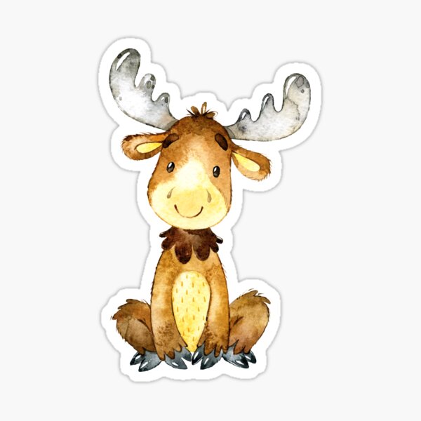 Cute Baby Moose Stickers Redbubble