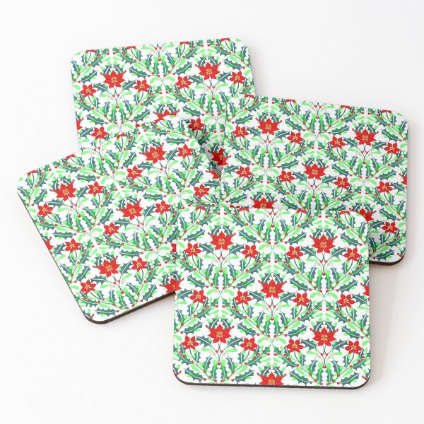 Item preview, Christmas Garden with holly, berries, mistletoe and poinsettia designed and sold by AngelaSims.