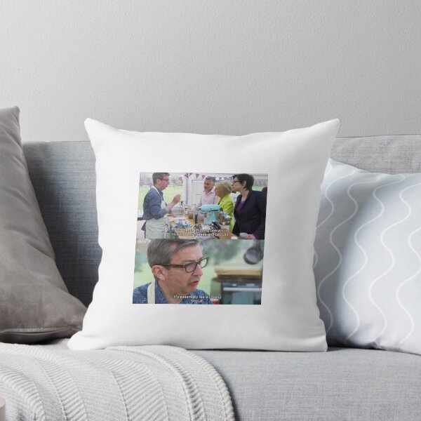 Item preview, Funny cheesy bisquit meme sticker from great british baking show designed and sold by TheBritishShop.