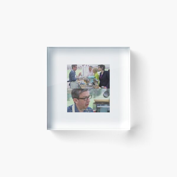Item preview, Funny cheesy bisquit meme sticker from great british baking show designed and sold by TheBritishShop.