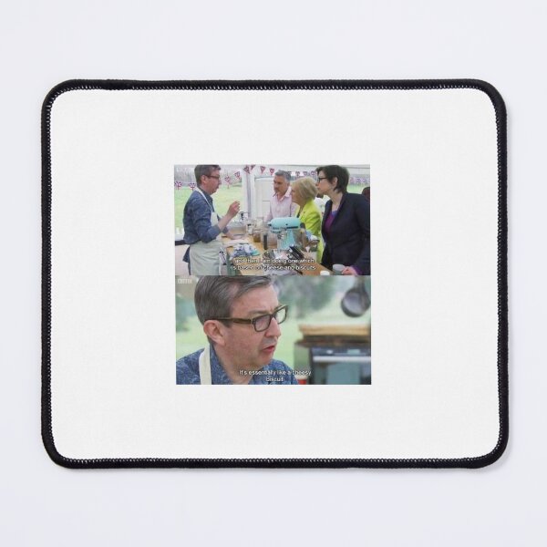 Item preview, Funny cheesy bisquit meme sticker from great british baking show designed and sold by TheBritishShop.