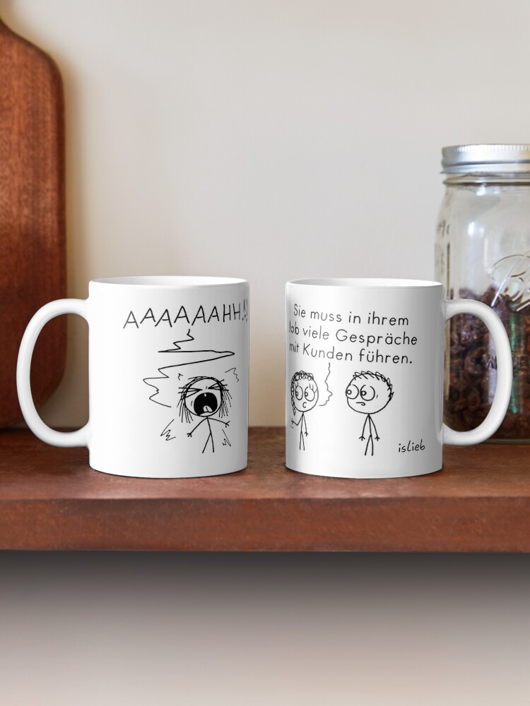 Thumbnail 2 von 6, Kaffeebecher, Kunden-Tasse (weiß) designt und verkauft von islieb.