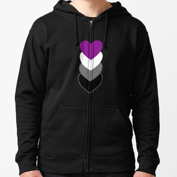 Asexuality in Shapes Zipped Hoodie