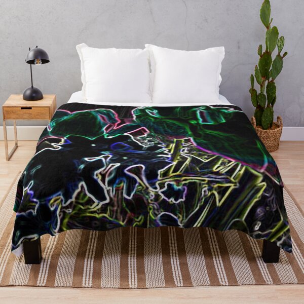 Item preview, Tulipanes multicolores flores fondo negro abstracto neón designed and sold by JariHawk.