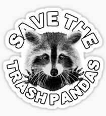 Pegatina Guarde la camiseta animal del mapache de las pandas de la basura
