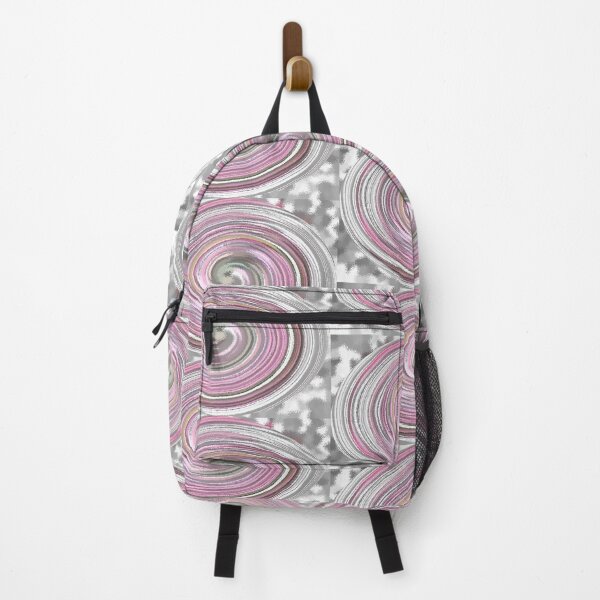 Item preview, Pink Gray Circle Swirl Abstract with White designed and sold by JariHawk.