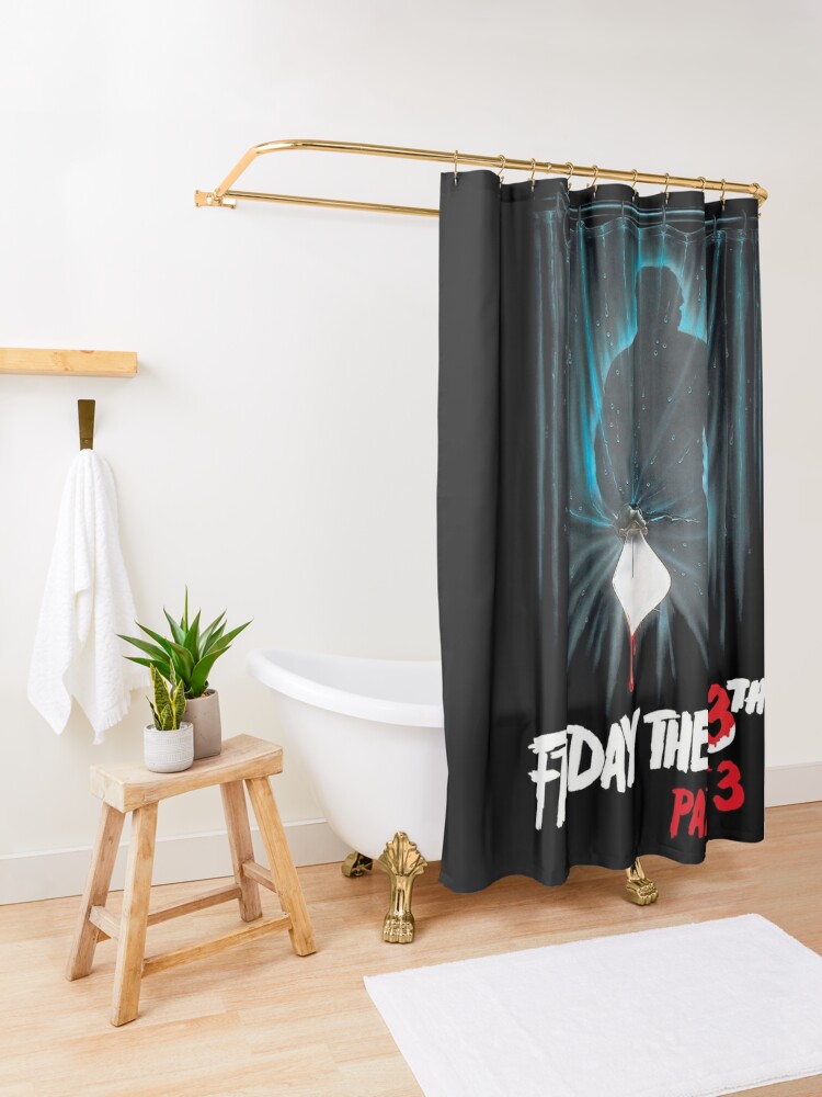 Alternate view of Friday the 13th Part III Shower Curtain