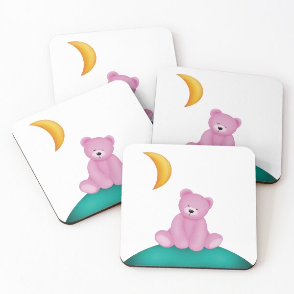 Item preview, Sleeping pink teddy bear on hill designed and sold by Gardheim.