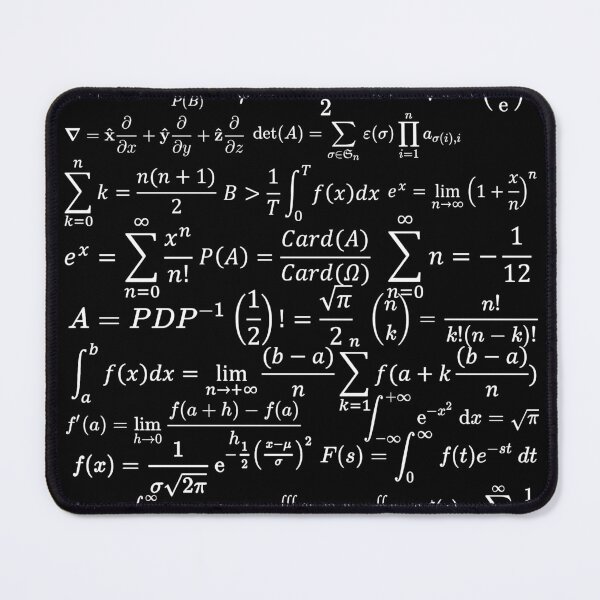 Item preview, math equations and formulas dark version designed and sold by NoetherSym.