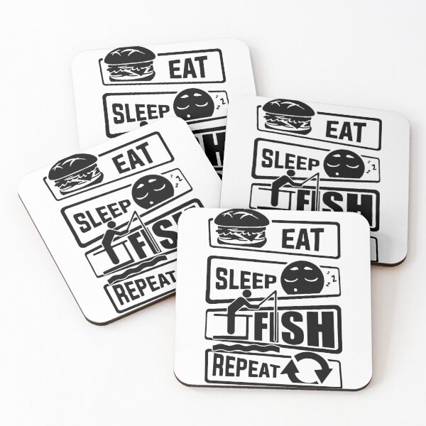Item preview, Eat Sleep Fishing Repeat Love Fishing Born to Fish Gift Premium Apparel Funny Holiday Xmas designed and sold by DesignByHeartUK.