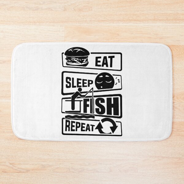 Item preview, Eat Sleep Fishing Repeat Love Fishing Born to Fish Gift Premium Apparel Funny Holiday Xmas designed and sold by DesignByHeartUK.