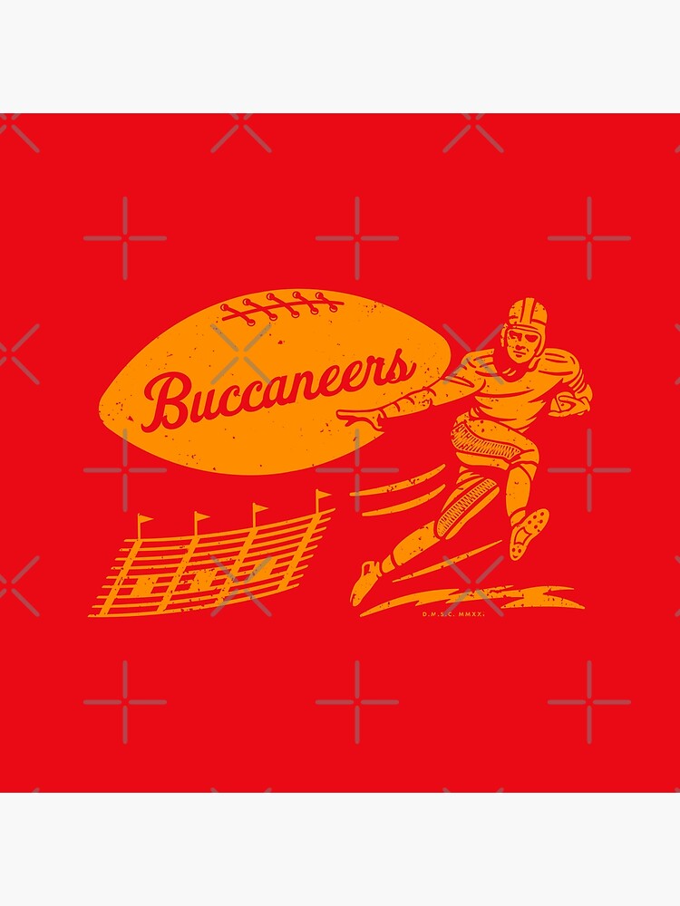 deadmansupplyco Vintage Football - Tampa Bay Buccaneers (Orange Buccaneers Wordmark) T-Shirt