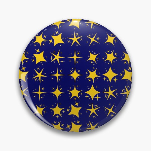 Item preview, Shining stars doodle pattern on blue designed and sold by NatureArtUK.
