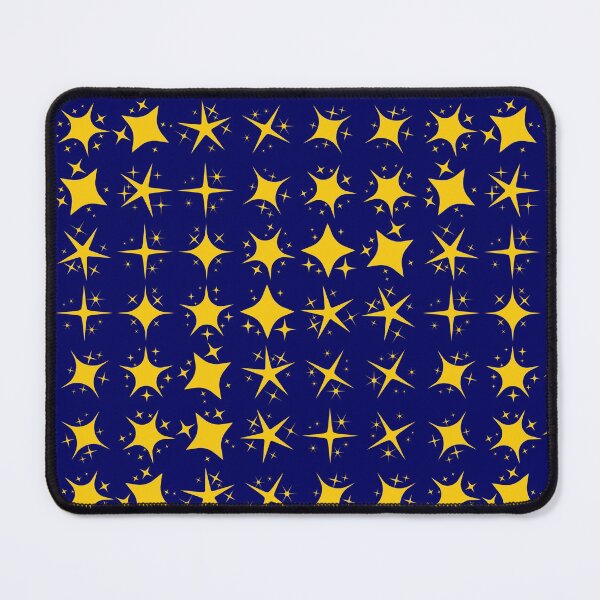 Item preview, Shining stars doodle pattern on blue designed and sold by NatureArtUK.