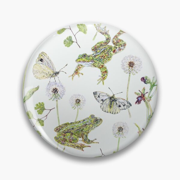 Item preview, Springtime Frogs and Orchids - Light Green designed and sold by beccaboyce.