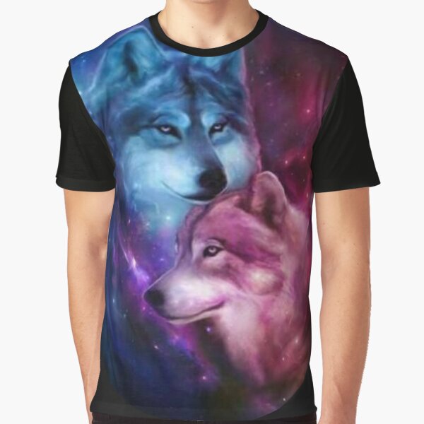 Wolf Glitter Graphics Graphic T-Shirt