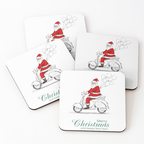 Item preview, Santa claus on a scooter designed and sold by kamorim.