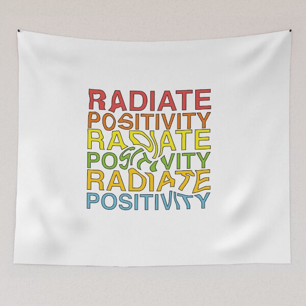 Item preview,  Radiate Positivity Warp Text Good Vibes Quotes designed and sold by AritraSur.