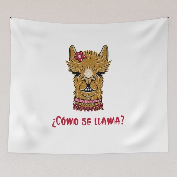 Item preview, Como Se Llama? Funny Cute Spanish Speaking Llama designed and sold by Rebel-Design.