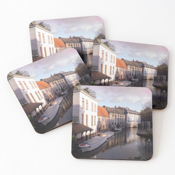 Item preview, The boats on the canals in Bruges by morning designed and sold by Neon-astronaut1.