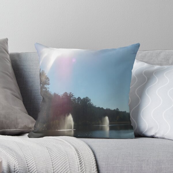 Backyard Water Scenes Throw Pillow