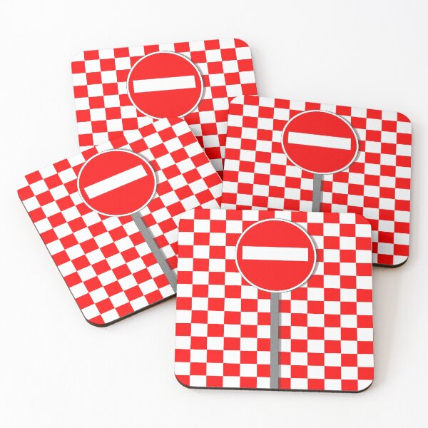 Item preview, chequered NO ENTRY in red and white  designed and sold by mister-john.