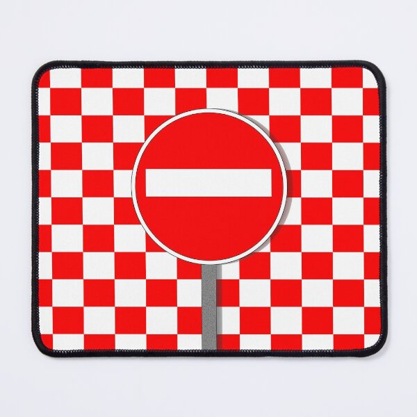 Item preview, chequered NO ENTRY in red and white designed and sold by mister-john.