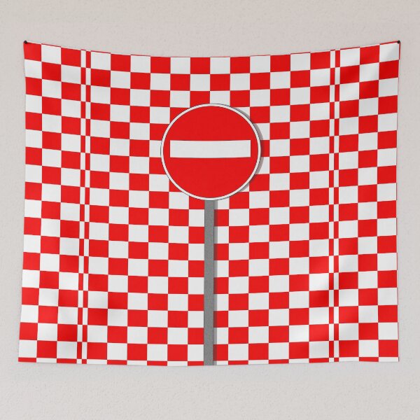 Item preview, chequered NO ENTRY in red and white  designed and sold by mister-john.