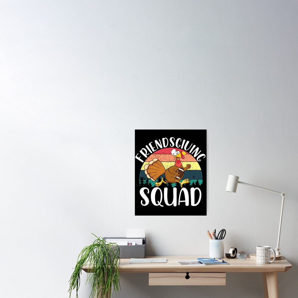 Friendsgiving American Football Squad, Funny Thanksgiving Turkey Poster  for Sale by Farhi