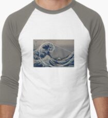 Hokusai Meets Fibonacci Men's Baseball ¾ T-Shirt