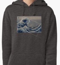 Hokusai Meets Fibonacci Pullover Hoodie