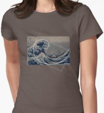 Hokusai Meets Fibonacci Women's Fitted T-Shirt