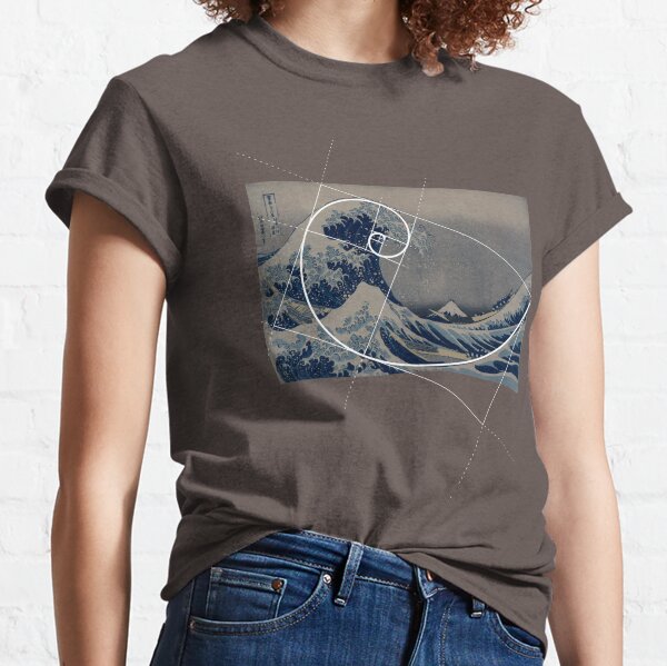 Hokusai Meets Fibonacci Classic T-Shirt