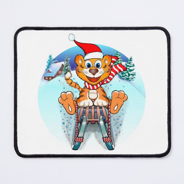 Item preview, Tiger 2022 /Happy New Year / Merry Christmas / Year of The Tiger /Sledding Tiger designed and sold by saf-saf.
