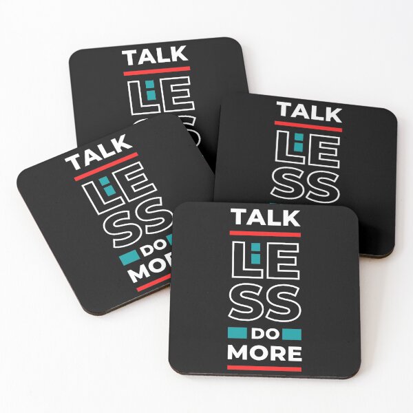 Item preview, TALK LESS DO MORE |Modern black motivational quotes ( jk artist ) designed and sold by jaivikartist.