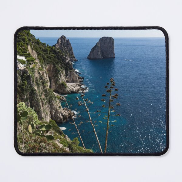 Item preview, Faraglioni Sea Stacks and Agave Bloom Spikes - the Magic of Capri, Italy designed and sold by Georgia Mizuleva.