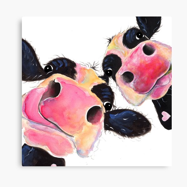 Item preview, CoW PRiNT, ANiMaL PRiNT ' JaMMie & HuRLeY ' BY SHiRLeY MacARTHuR designed and sold by Shirley MacArthur Limited.