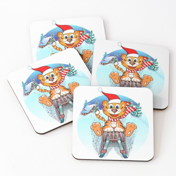 Item preview, Tiger 2022 /Happy New Year / Merry Christmas / Year of The Tiger /Sledding Tiger designed and sold by saf-saf.
