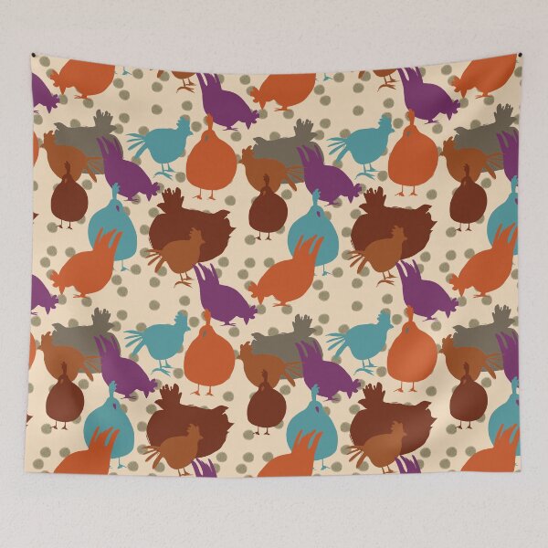 Item preview, Busy Chickens - Fall Palette designed and sold by Christine Philbrick.