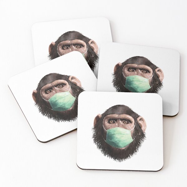 Item preview, chimp in mask designed and sold by Yerlanio.