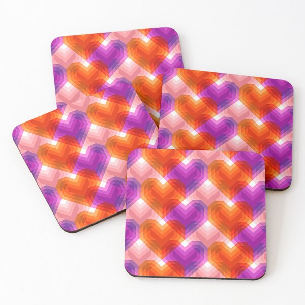 Item preview, Glowing geometric hearts designed and sold by Irina Ivanova.