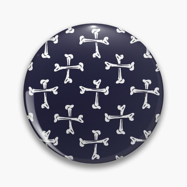 Item preview, Crosses of white tibia bones navy blue ornament designed and sold by Dotsby.